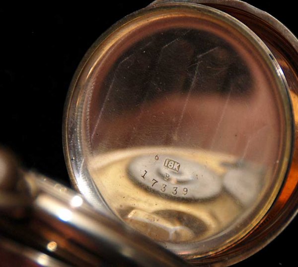 Waltham 18kt. Gold pocket watch hunter case - 4