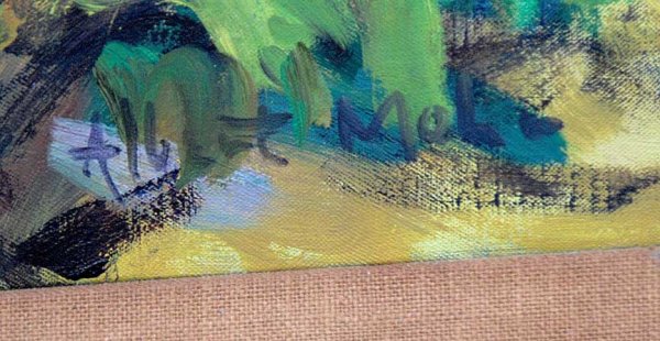 Albert Mohr (Grman b. 1918 - ) oil on canvas, "pi - 2