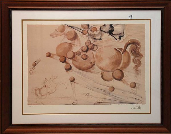 Salvador Dali lithograph, 166/500, 23" x 28"