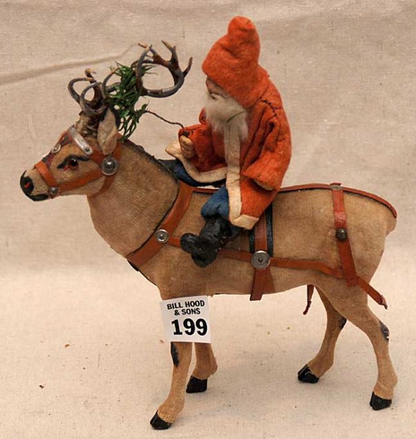 Langer reindeer candy container with Belsnickel r