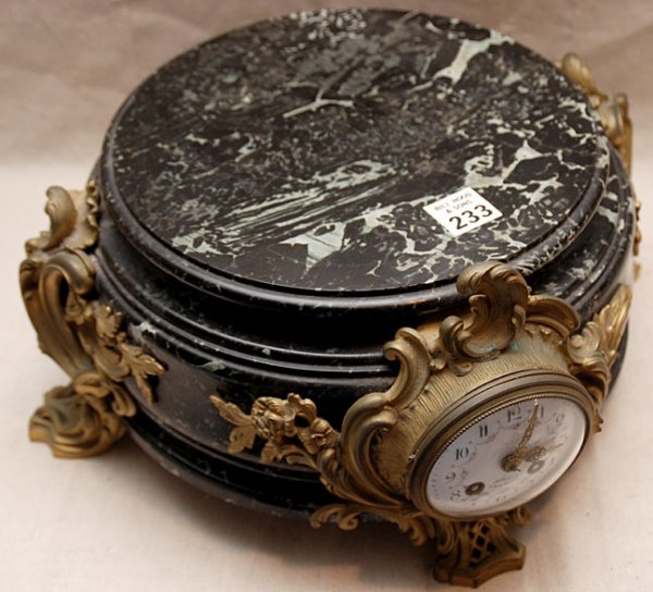 French Marble Ormalu Clock / Plateau, Plateau is - 2