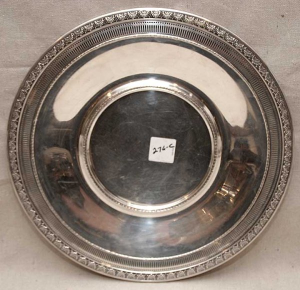 Wallace sterling reticulated platter, 14oz