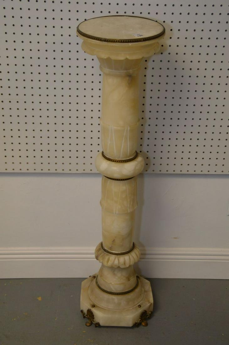 Alabaster Pedestal, Size 10.5" x 41"h: Alabaster Pedestal, Size 10.5" x 41"h