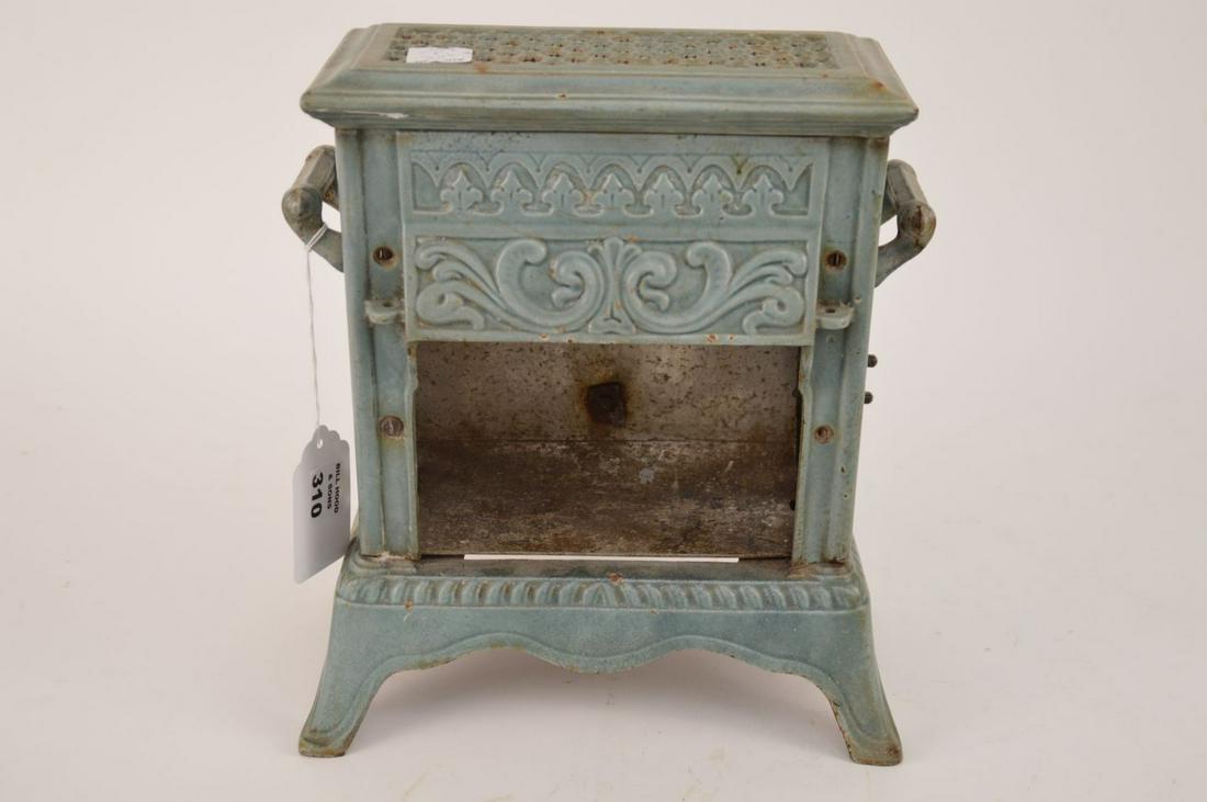 Antique French Cast Iron Small Stove, 11 1/2"h x 9"w x: Antique French Cast Iron Small Stove, 11 1/2"h x 9"w x 6"d