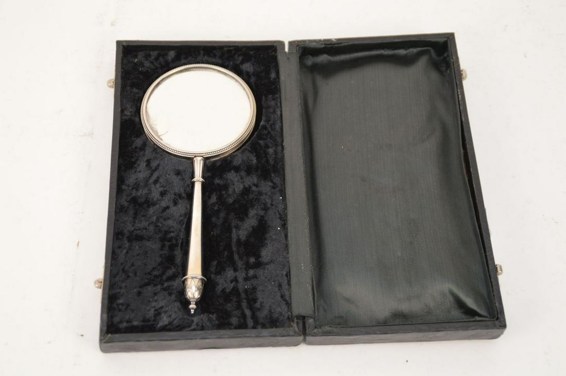 Vintage Cartier Sterling Hand Mirror, Made in France, 8: Vintage Cartier Sterling Hand Mirror, Made in France, 8 1/2"L