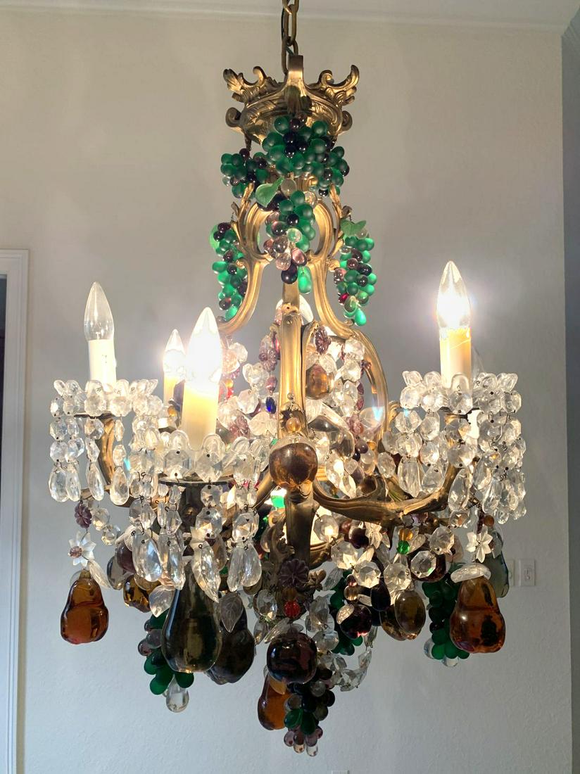 BACCARAT CRYSTAL AND ORMOLU CHANDELIER, French, Late (1 of 12)