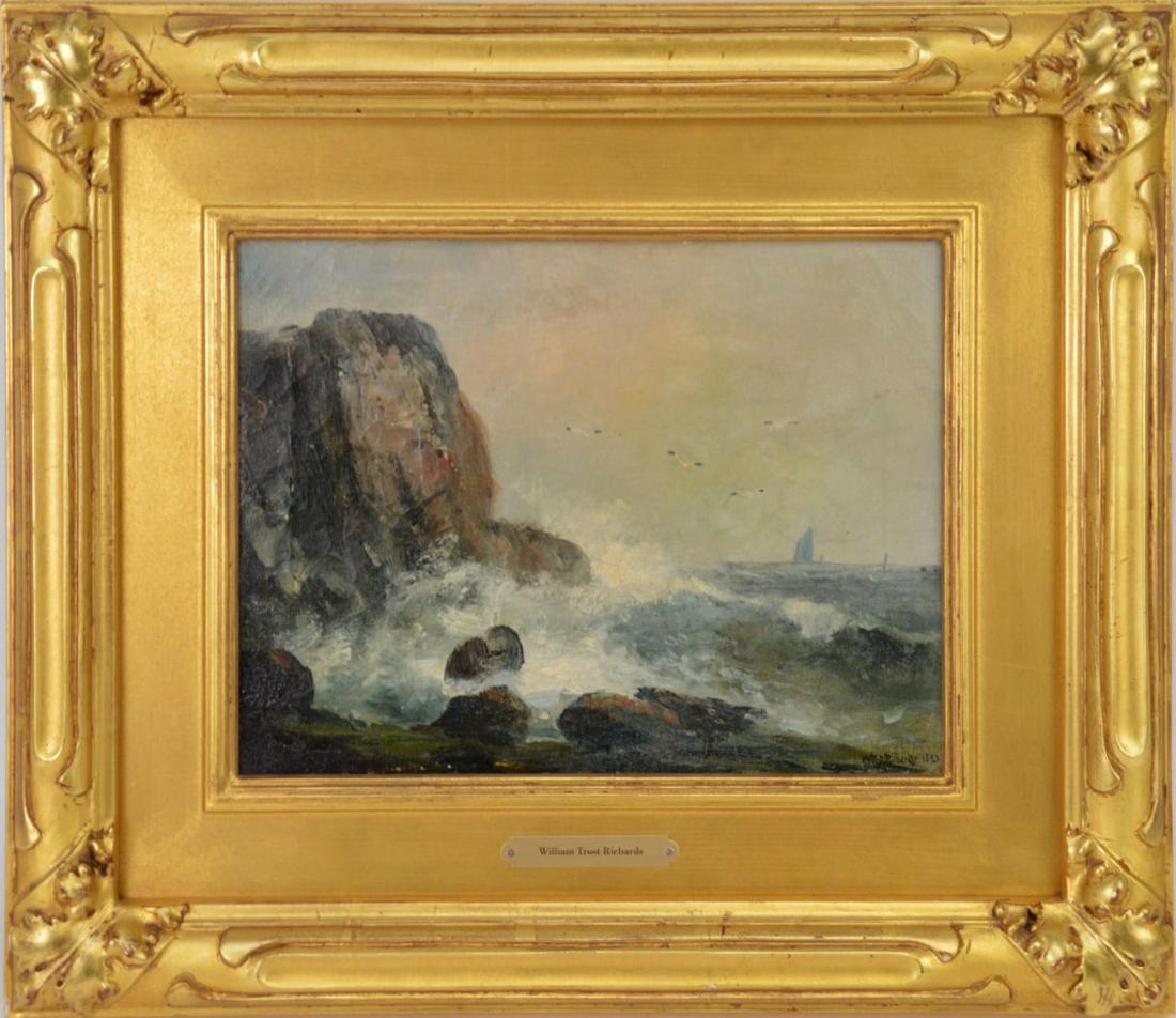 William Trost Richards (AMERICAN, 1833–1905) oil on (1 of 9)