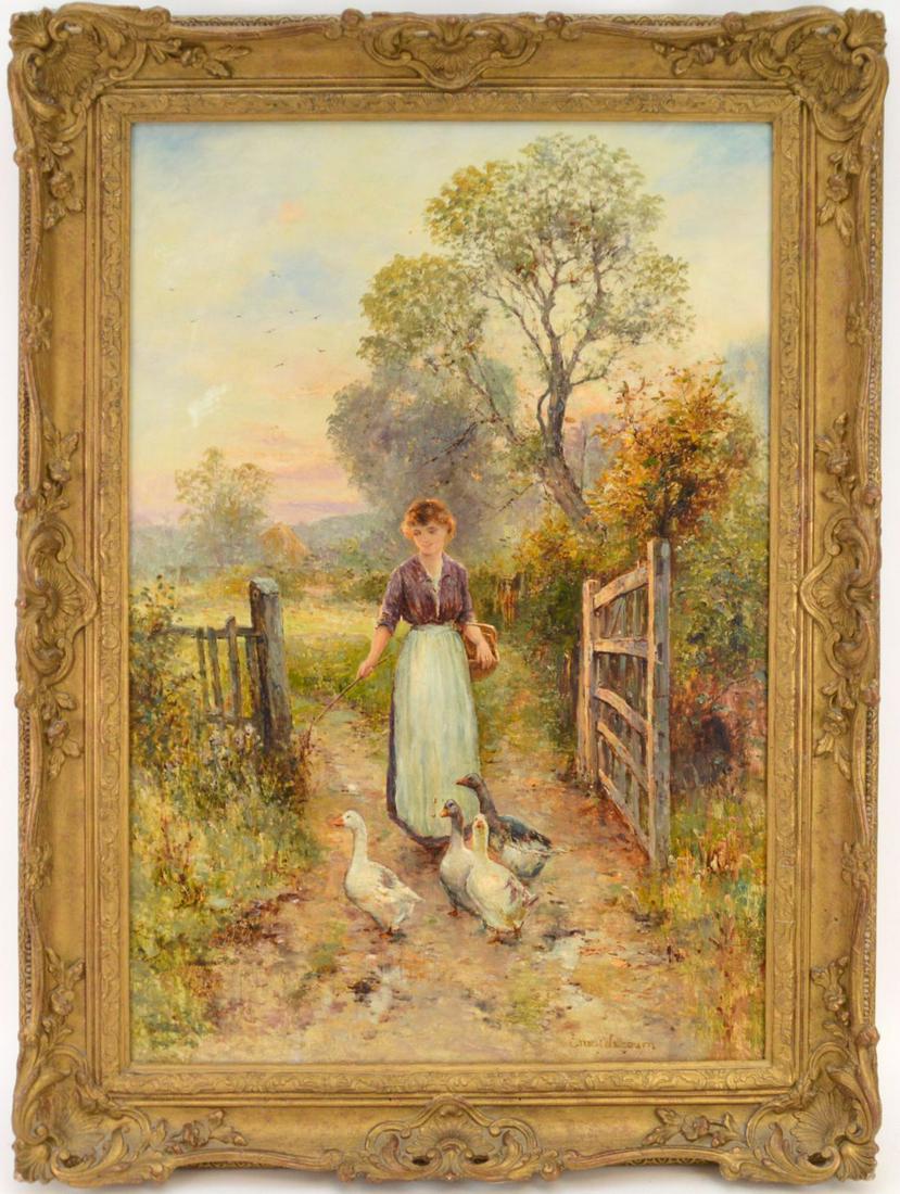 ERNEST WALBOURN BRITISH 1872-1927 OIL ON CANVAS, (1 of 10)