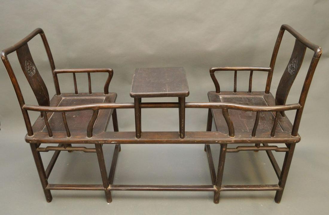 Chinese (double seat) TET A TET, 2 chairs either side (1 of 5)