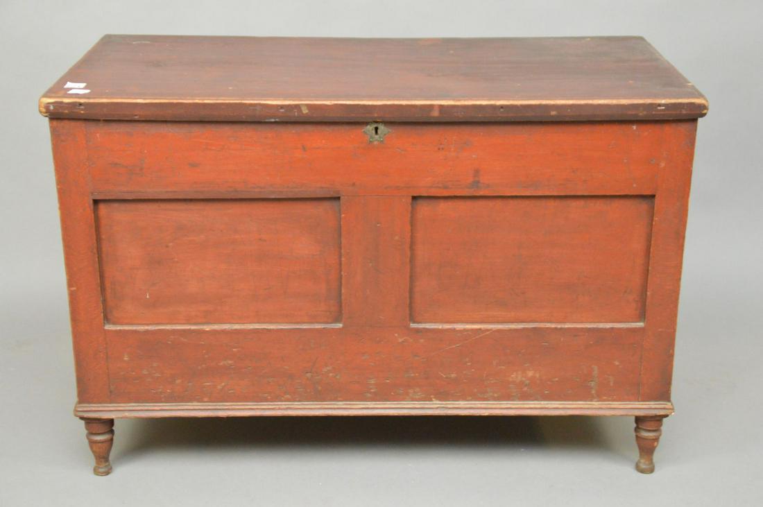Original  Red Wash 19th c. American Trunk, candle box (1 of 6)