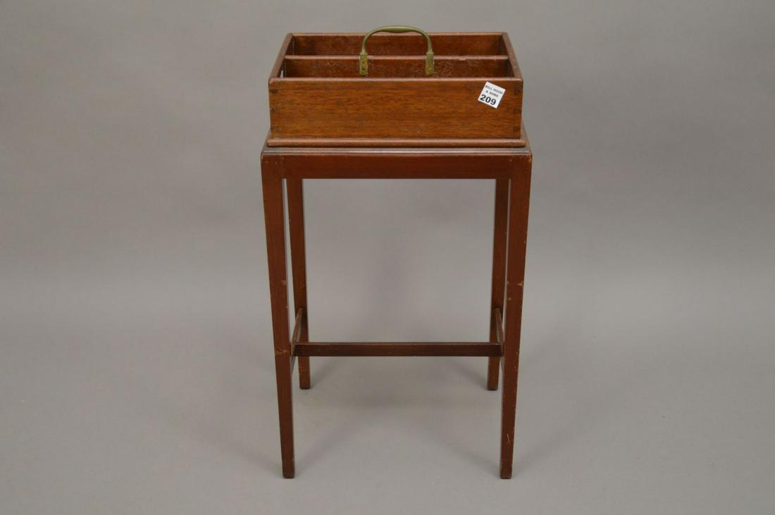 Antique Cutlery Tray on custom stand (1 of 4)