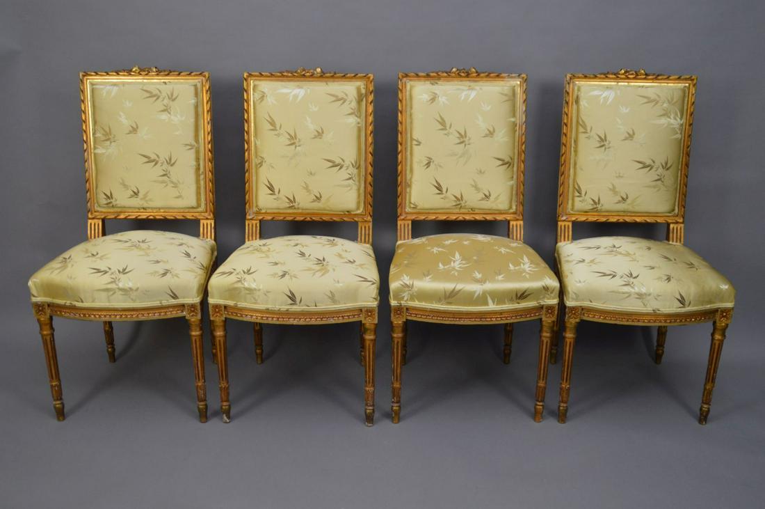 5pc. Suite, All Carved With Gilded Rosettes At Top, (1 of 9)