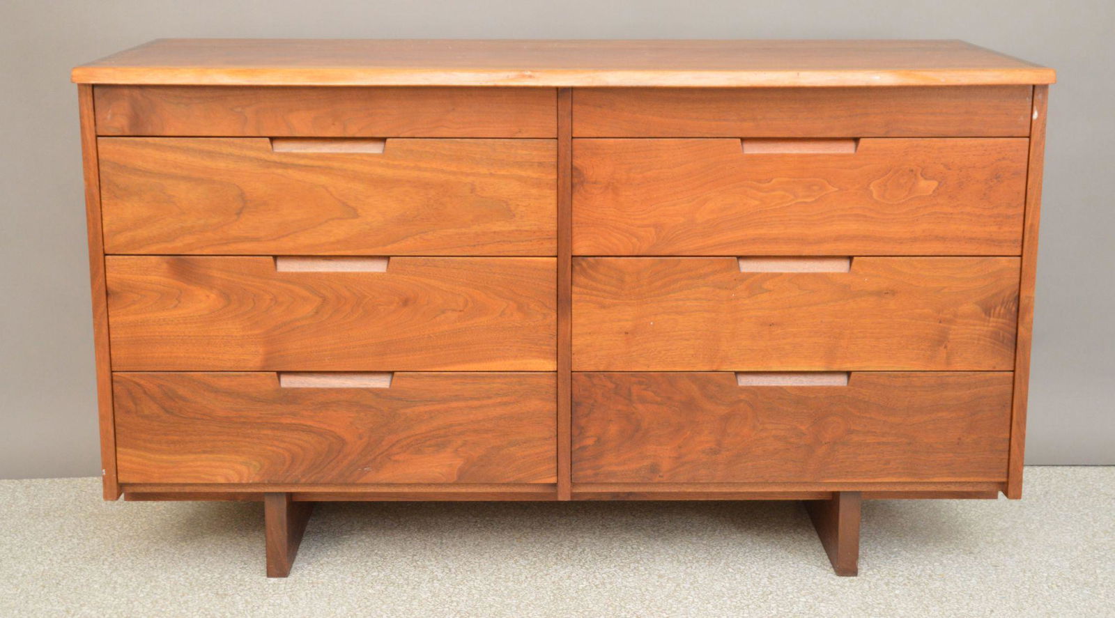 Mid-Century Teak 6 Drawer Dresser Dimensions: 55" L x (1 of 4)