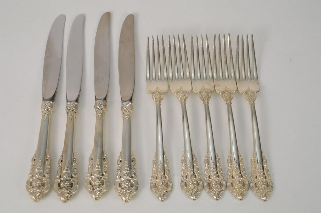 9 pc. Vintage Wallace Sterling, Grand Baroque pattern, (1 of 5)