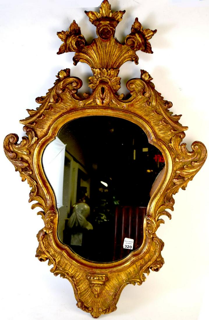 Gilt Italian Style Mirror, 35 x 22 inches, overall good (1 of 5)