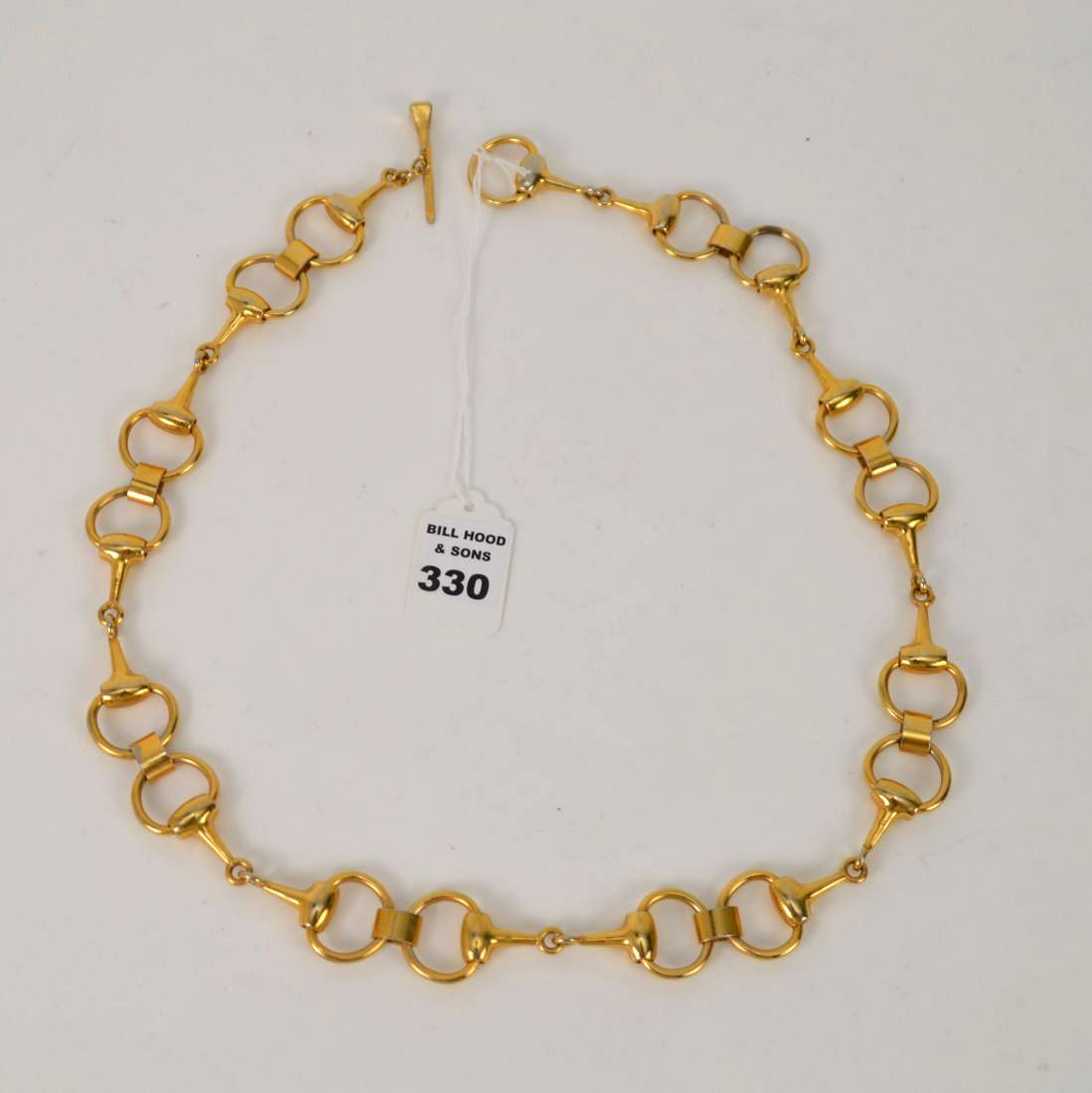 VINTAGE GUCCI GOLD TONE HORSE BIT CHAIN BELT - 1970s. (1 of 5)