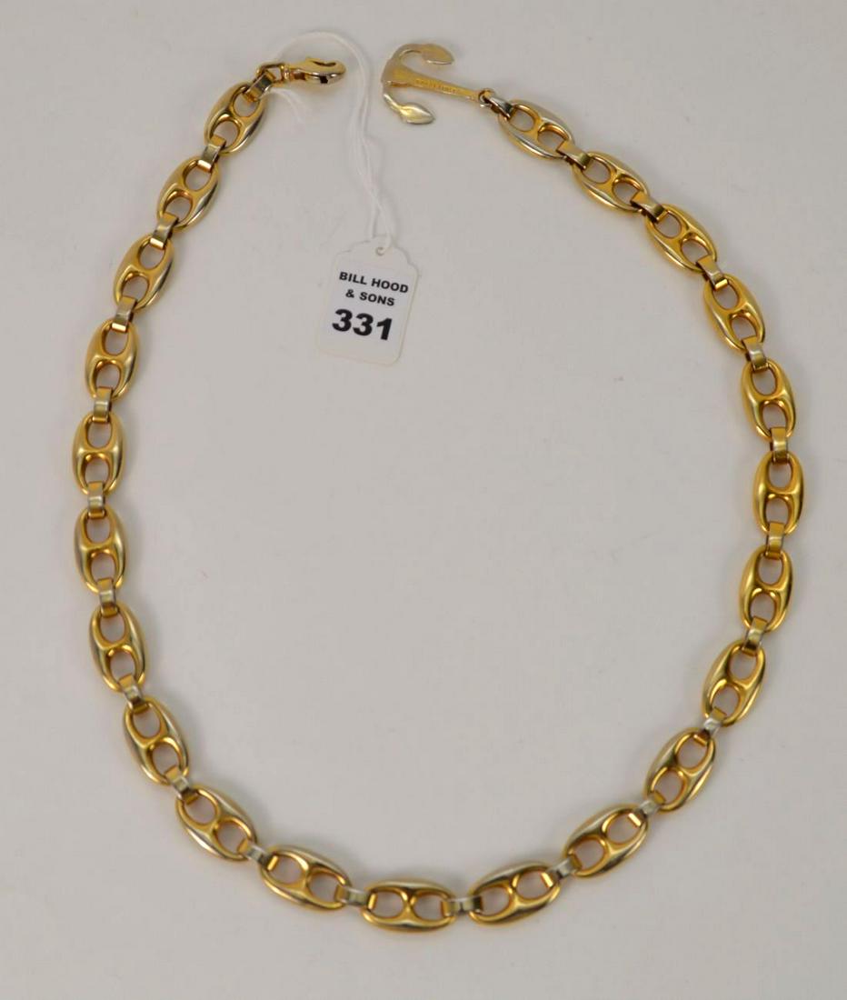 VINTAGE GUCCI GOLD TONE MARINER LINK CHAIN BELT - (1 of 4)