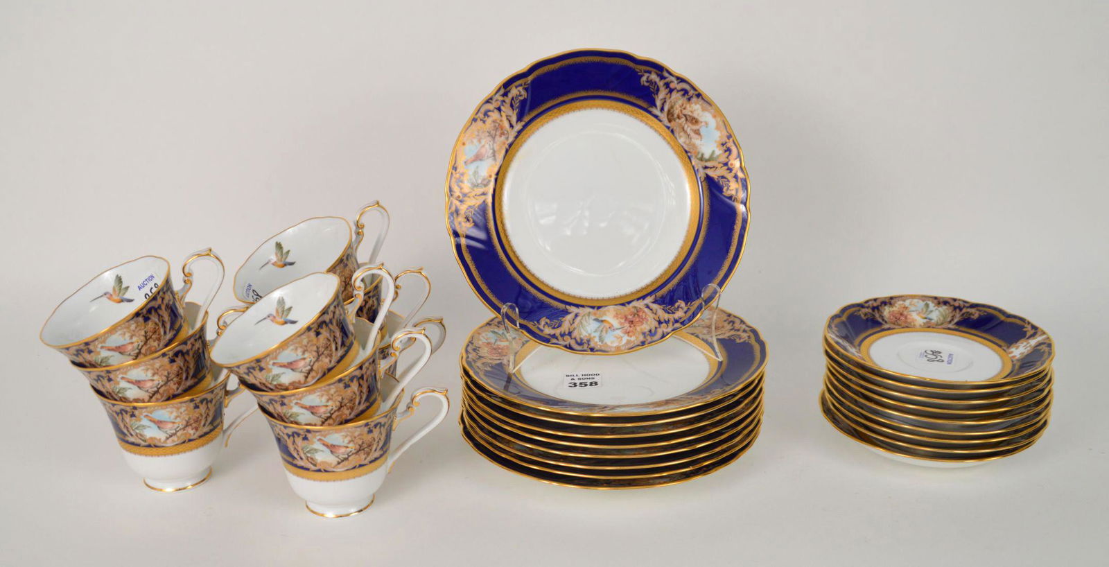 9 Noritake "Foxboro" dessert Plates, 9 cups & 9 Saucers (1 of 8)