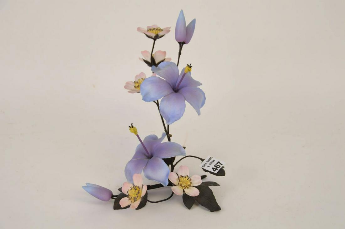 Boehm Bronze & Porcelain flowers, 8-1/2 inches tall x 7 (1 of 6)