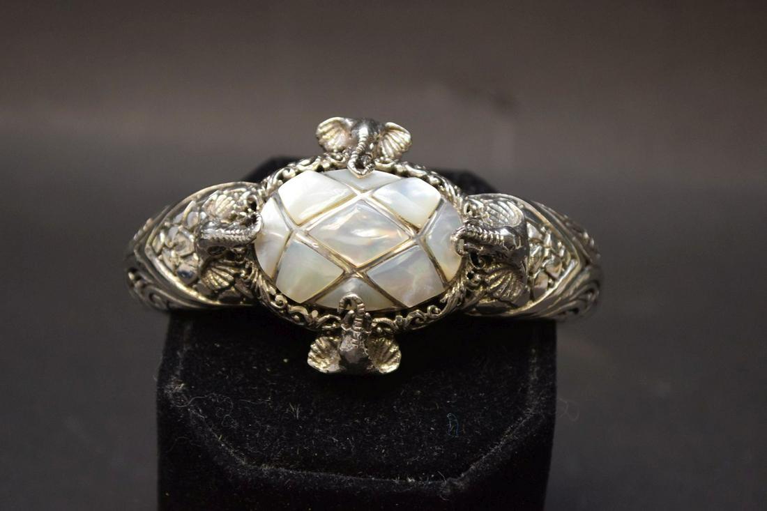 Sterling Silver Sarda Cuff Bracelet. Weight 86.3 grams (1 of 12)