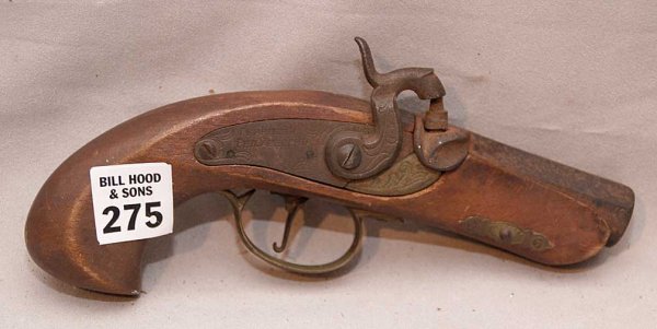 Early pistol, signed Derringer, "Phil": Early pistol, signed Derringer, "Phil"