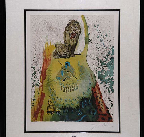 Salvador Dalí (SPANISH, 1904-1989) Colored Lithogra: Salvador Dalí (SPANISH, 1904-1989) Colored Lithograph pencil signed and numbered 36/195, 24"x18"