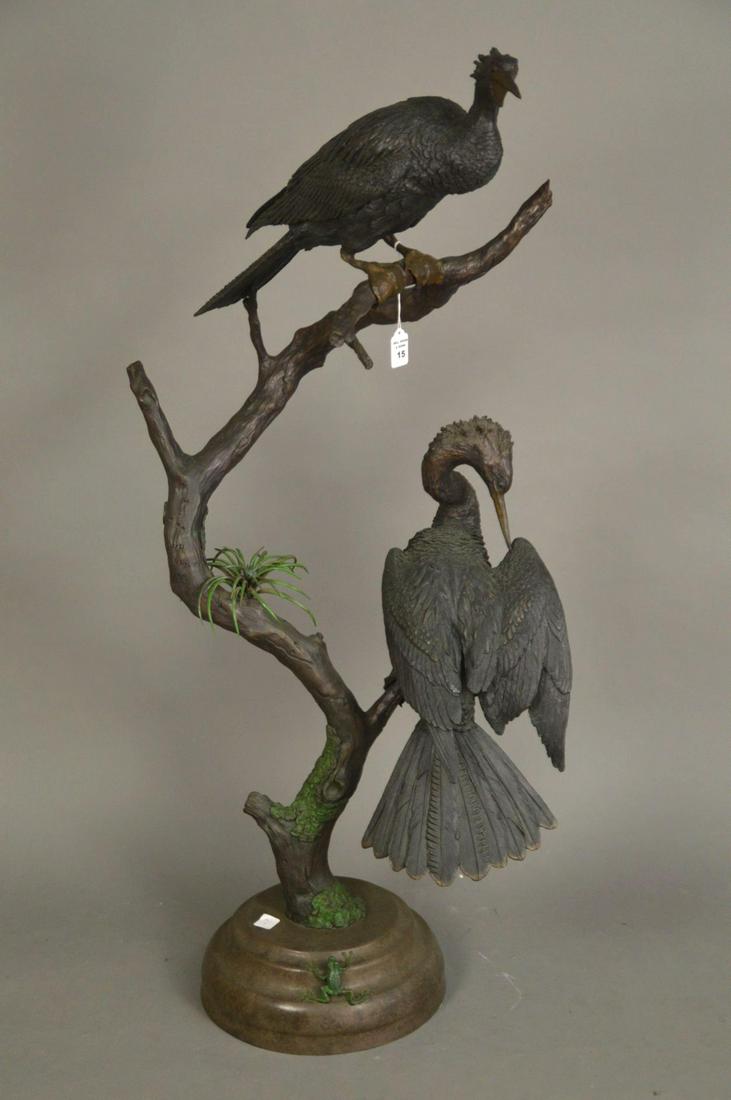 WILLIAM H. TURNER "ANHINGAS" BRONZE SCULPTURE.  This (1 of 8)