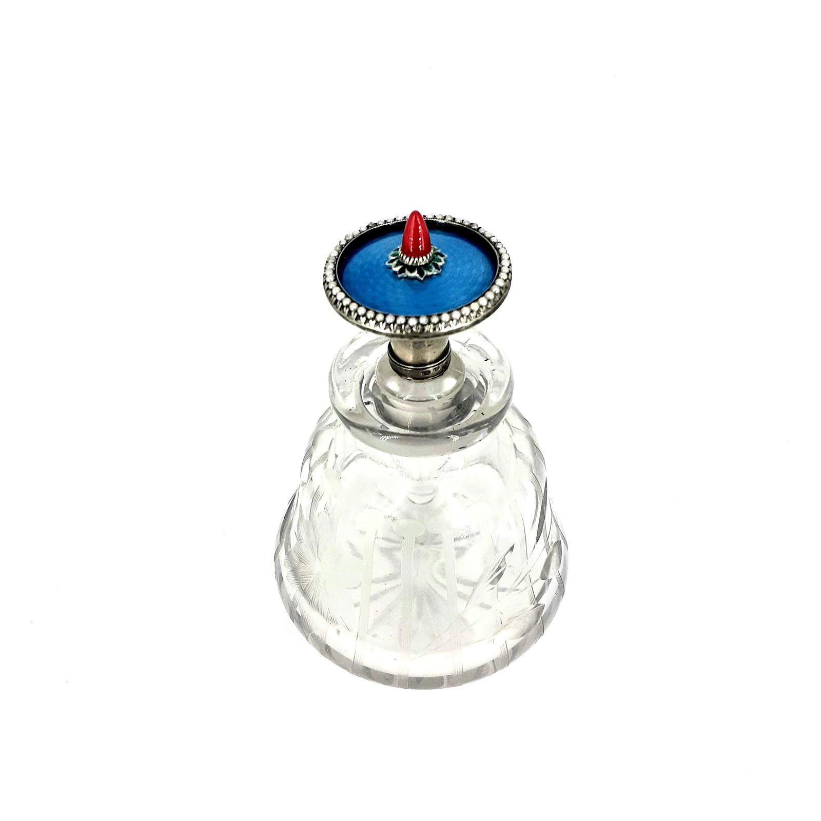 Antique Vintage Russian Silver Perfume BottleTop of the (1 of 4)