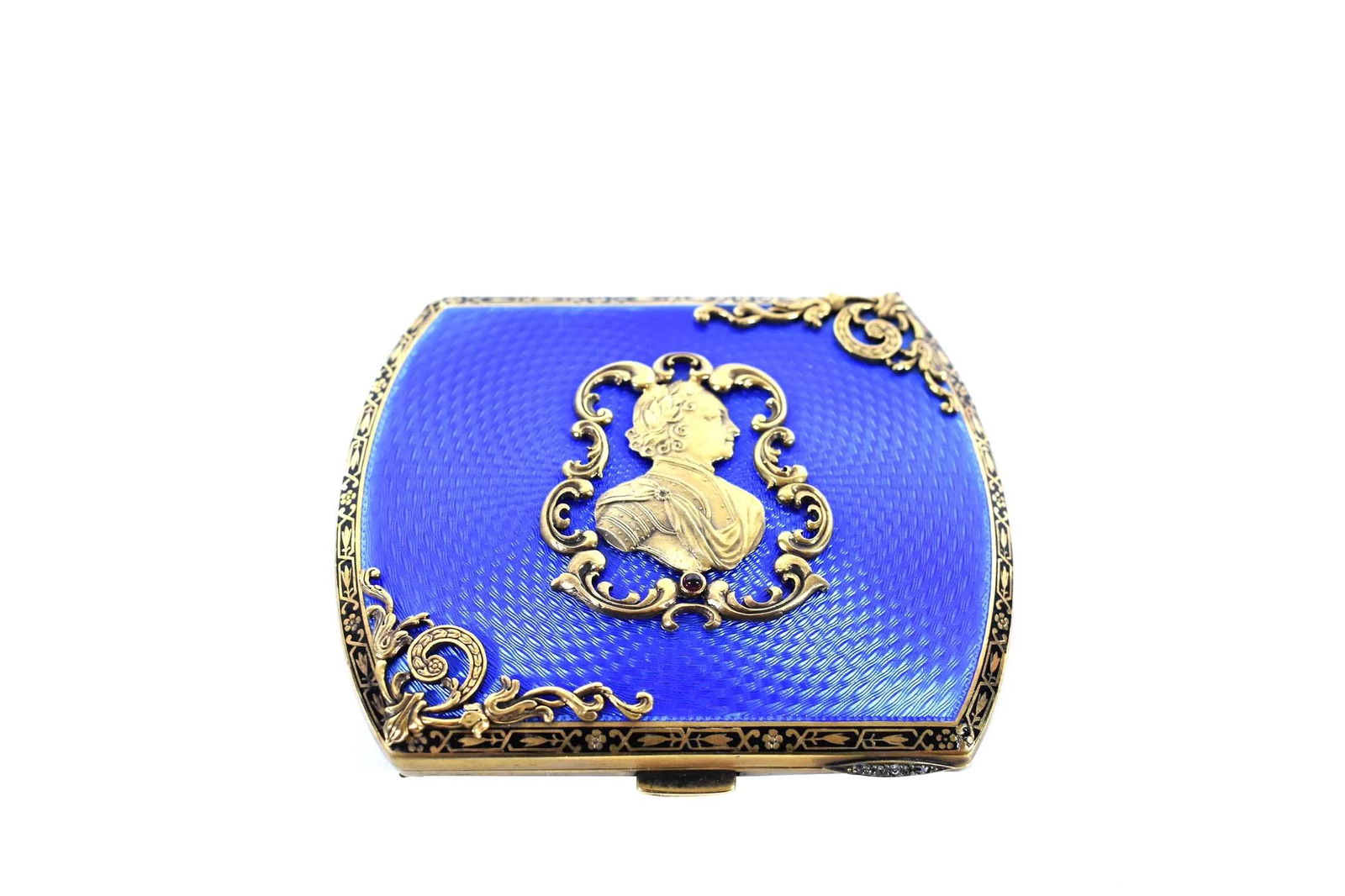 Russian antique silver enamel and rose cut diamond (1 of 6)