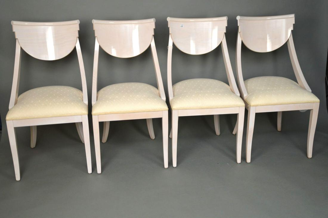 4 LIGHTWOOD & UPHOLSTERED PIETRO CONSTANTINI CHAIRS. (1 of 5)