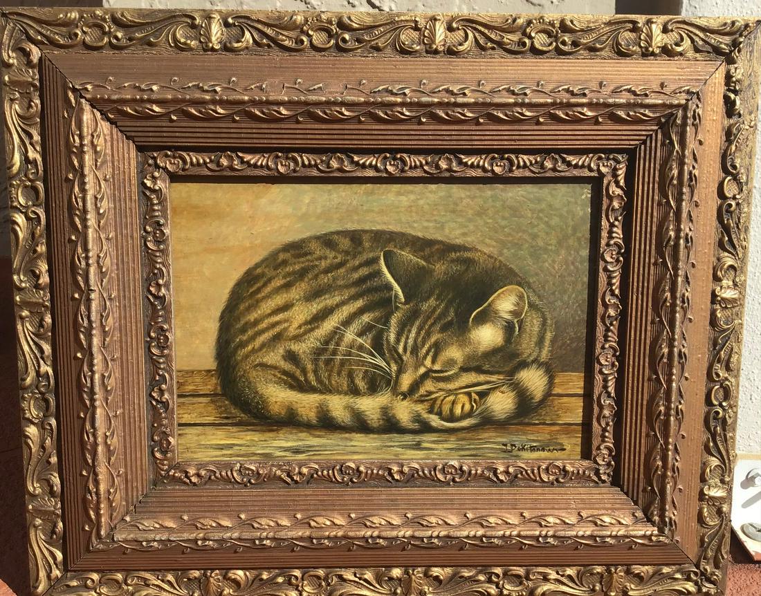 Russian CAT painting Attributed to: Pokhitonov (1 of 9)