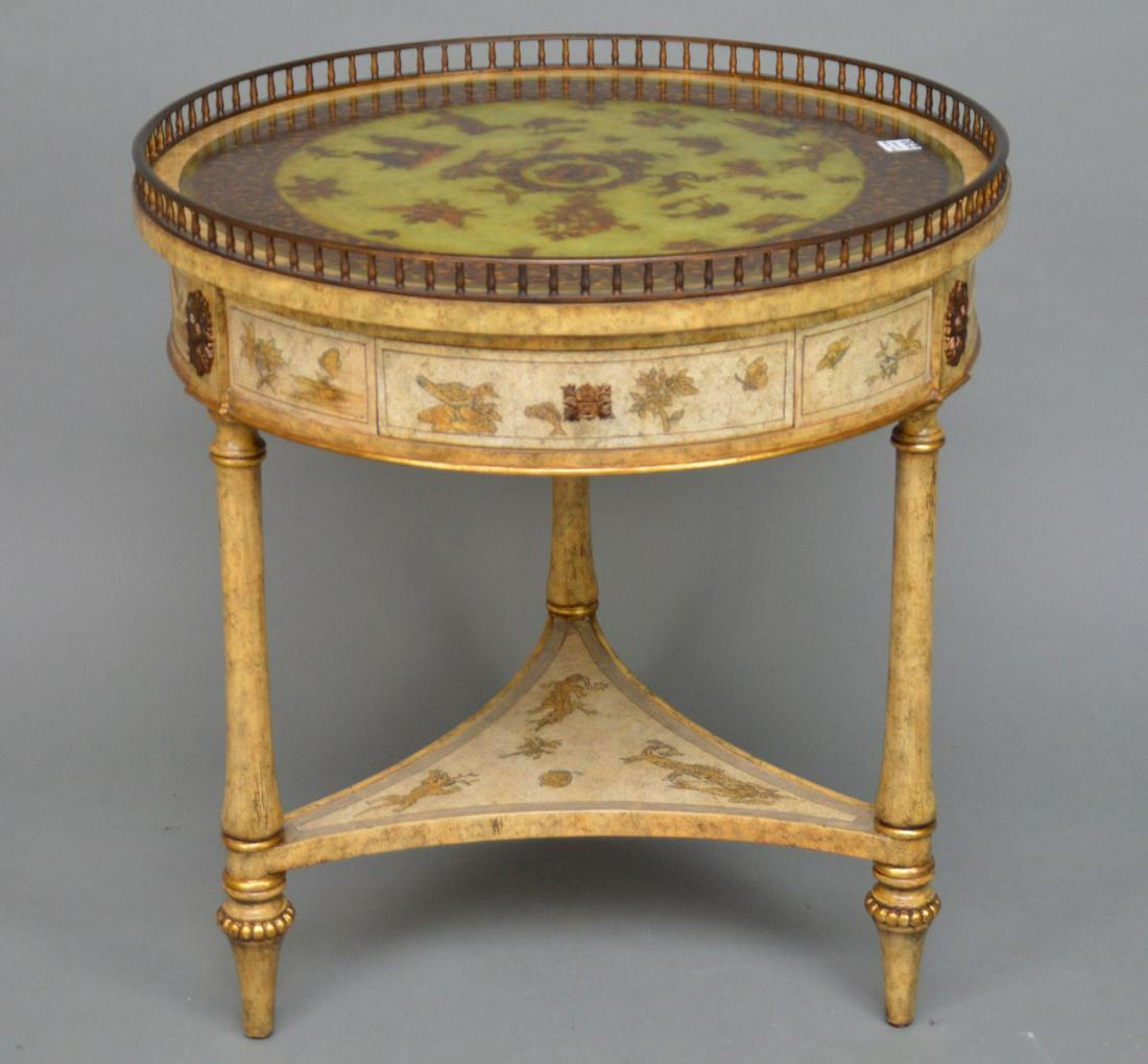 MAITLAND SMITH CHINOISERIE TABLE with metal gallery (1 of 5)