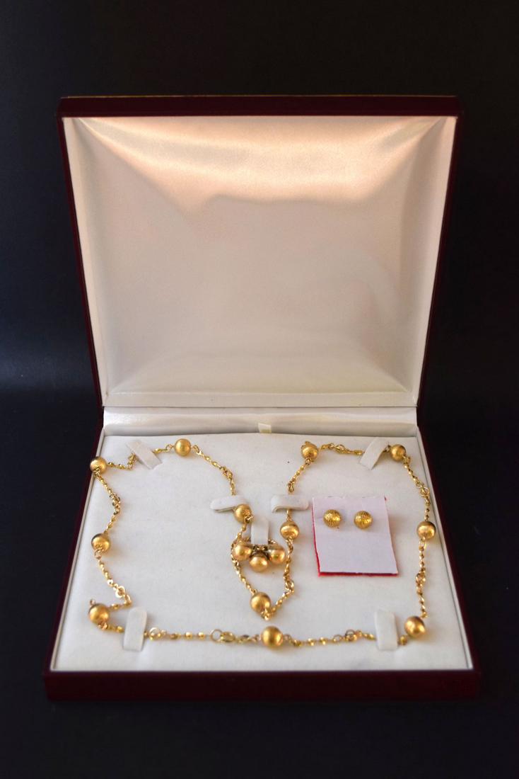 Vintage 14kt Yellow Gold Ball & Link Necklace (34"), 3 (1 of 8)