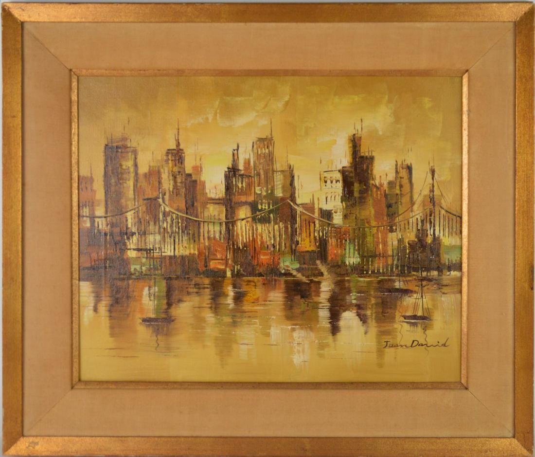 Jean David (1908-1993 Israeli) oil on canvas (1 of 5)