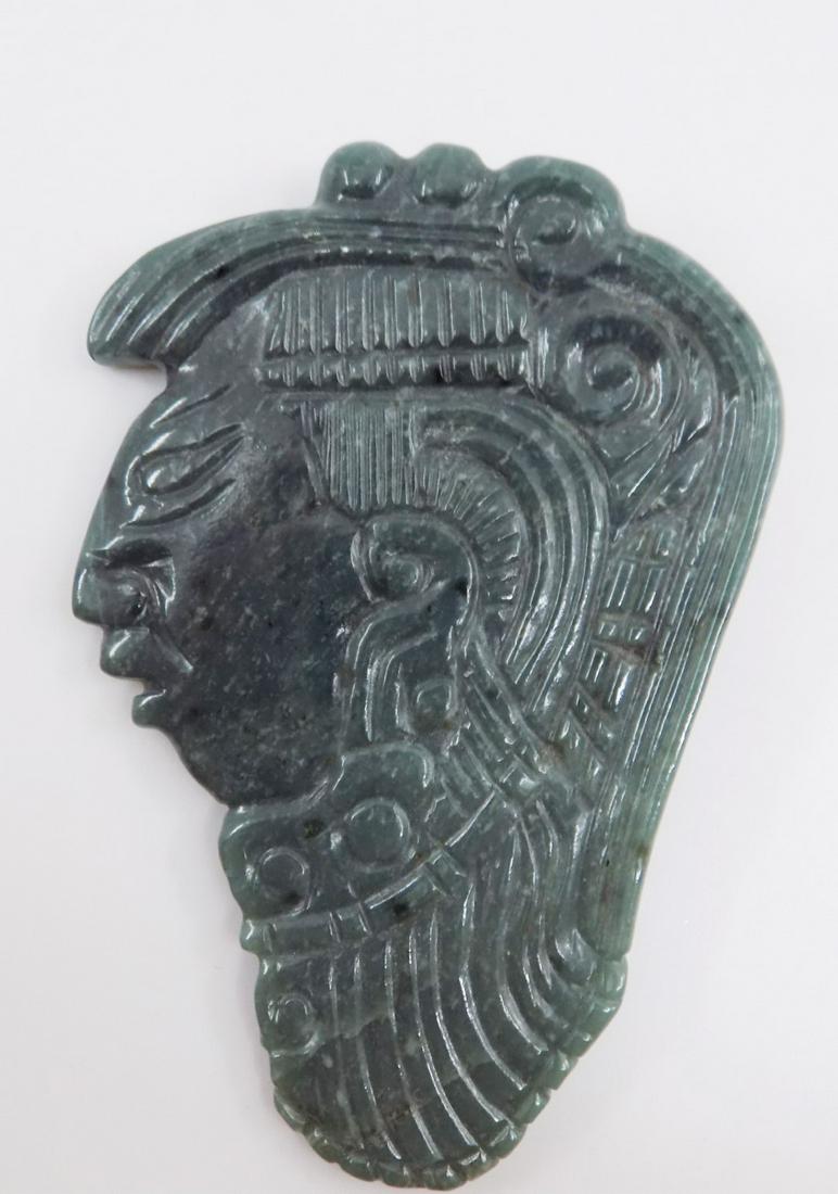 Pre-Columbian Style Pectoral Pendant, Translucent Mayan (1 of 5)