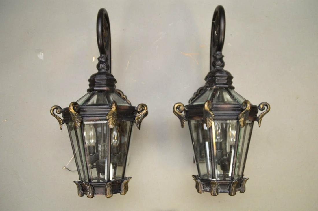 Pair Coach style Lanterns, 24"h x 12"w (1 of 6)