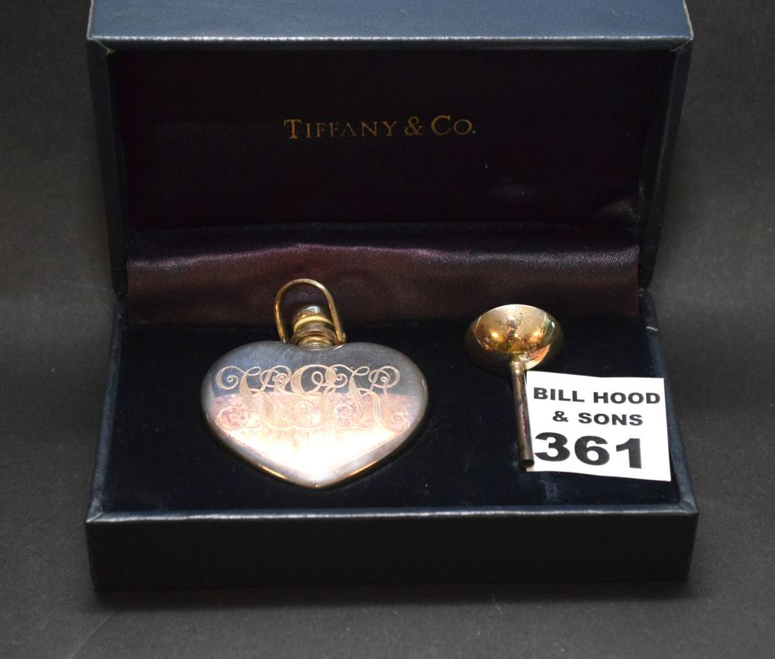 Tiffany heart and funnel perfume, monogrammed: Tiffany heart and funnel perfume, monogrammed