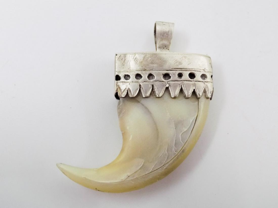 Victorian Tiger Claw Pendant, Sterling Silver, (1 of 5)