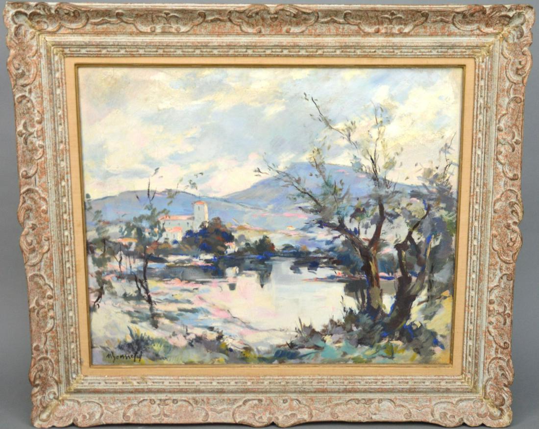 M. Bonnefoy oil on canvas " Mt. Village" 32 x 37 1/2 (1 of 6)