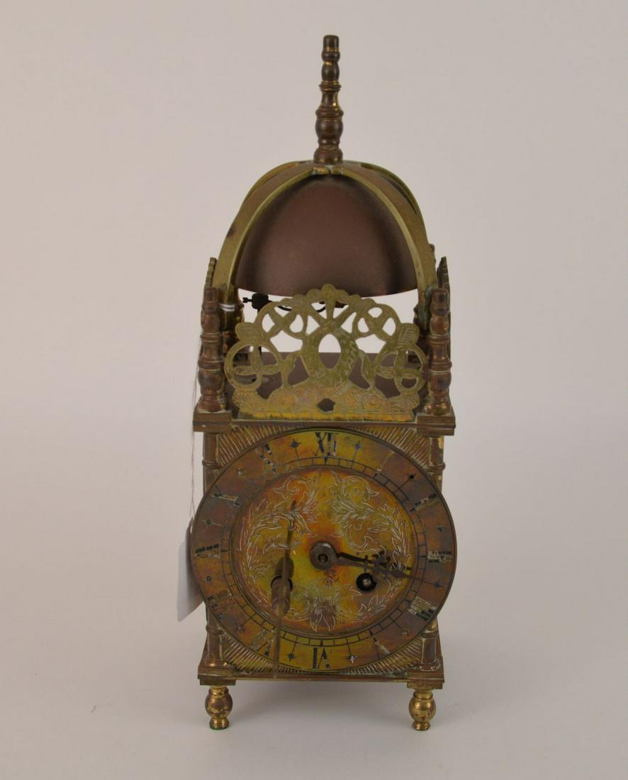 ANTIQUE JAPY FRERES & CIE BRASS MANTEL CLOCK - France, (1 of 7)