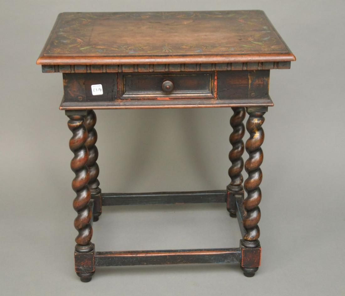 Antique Side Table with barley twist legs, 20 x 24 x (1 of 5)