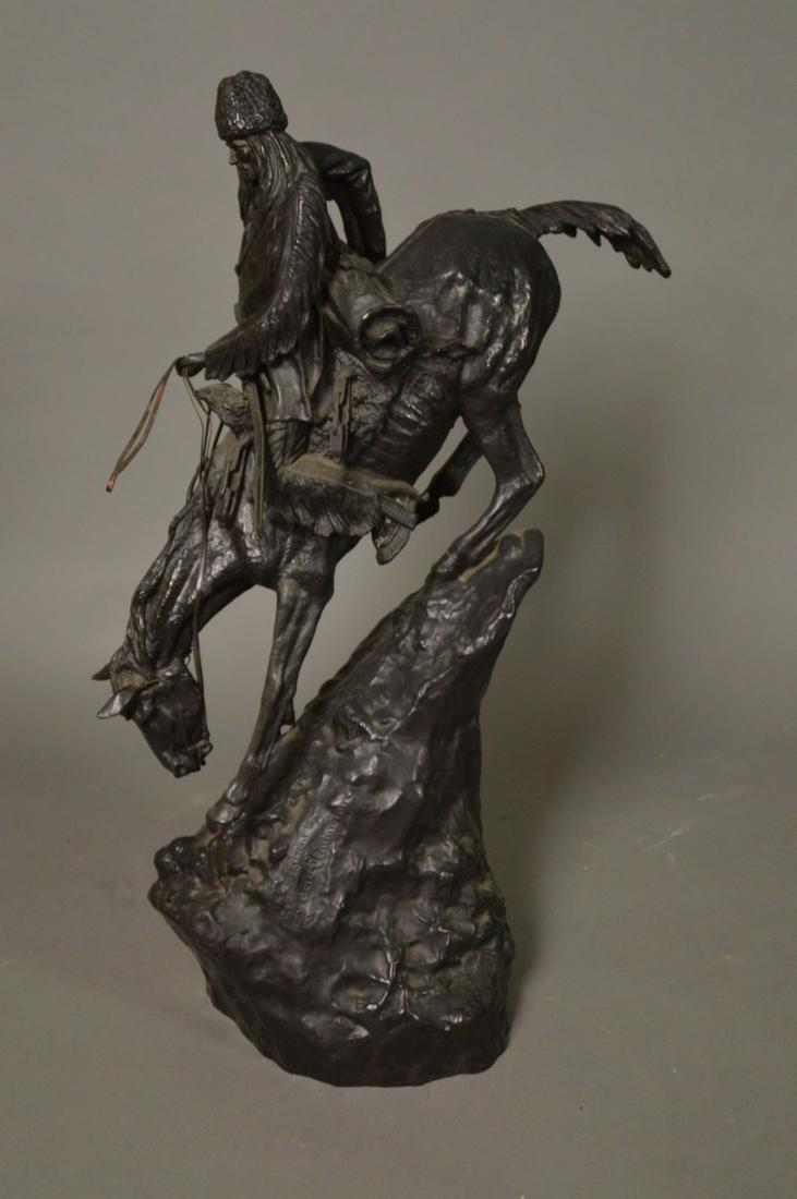 Frederick Remington Restrike Bronze, Indian on (1 of 7)