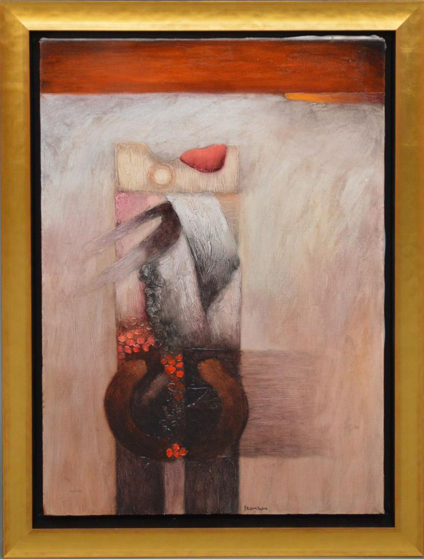 Abstract oil on canvas signed Szyszlo (1 of 5)