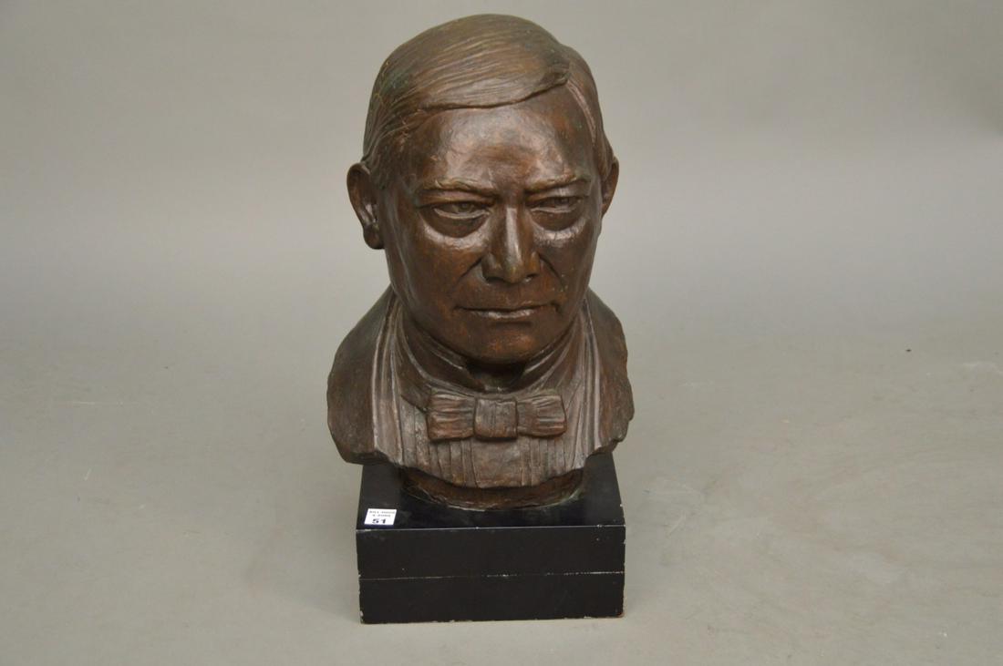 Bronze head of Benito Juarez by Moises Cabrera Orozco (1 of 5)