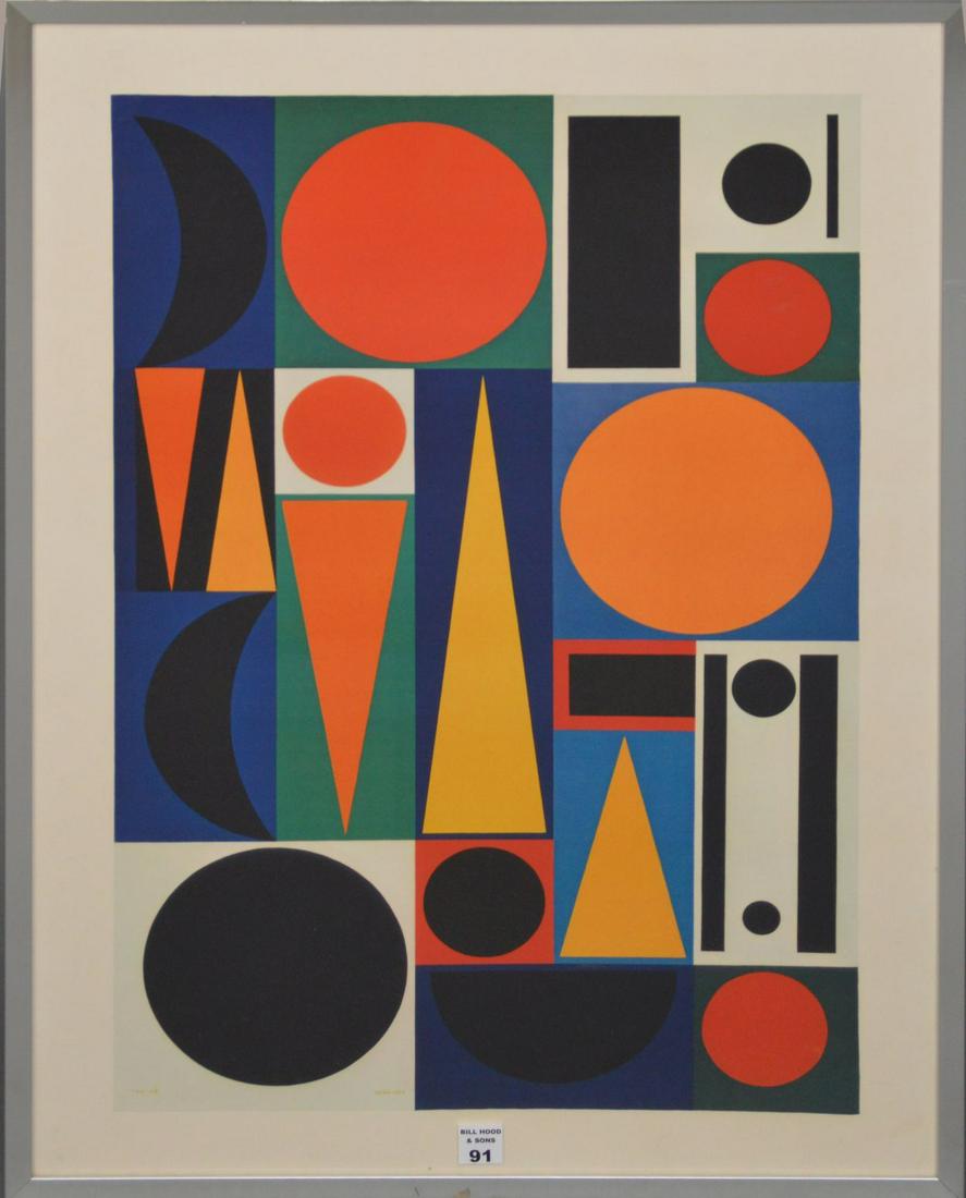 HERBIN AUGUSTE, Geometric shapes Lithograph Print (1 of 6)