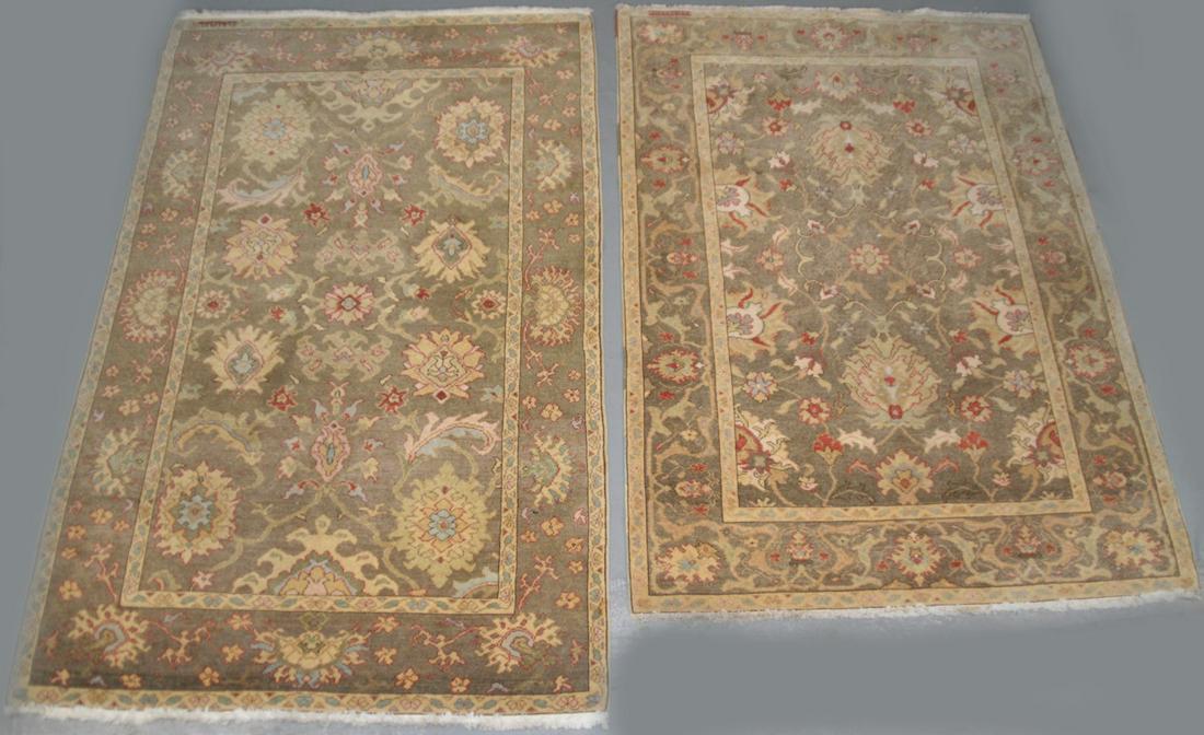 Lot of Two Rugs: Similar Persian style area rugs with (1 of 8)