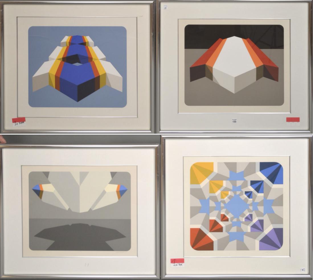 20th Century -Four lithographs in color Including: (1 of 13)