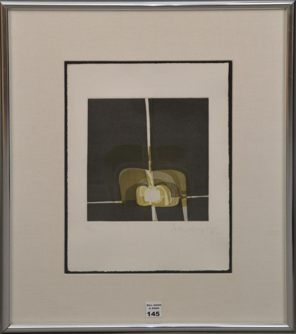 20th Century Lithograph in colors, Untitled -1982. (1 of 6)