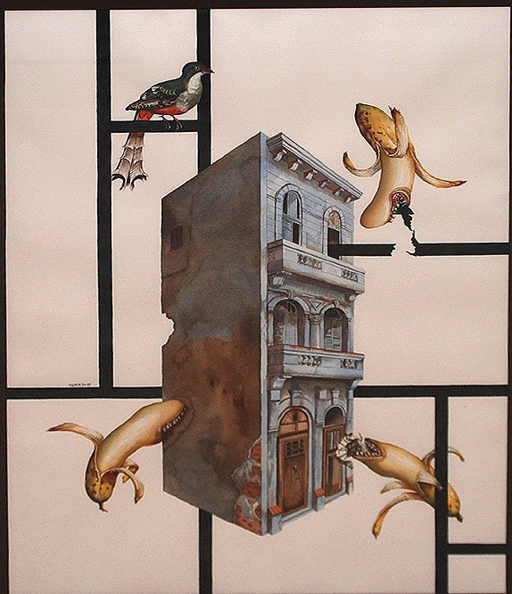 Reinerio Tamayo (CUBAN, 20th Century) Watercolor o: Reinerio Tamayo (CUBAN, 20th Century) Watercolor on paper, untitled, 30" x 28"