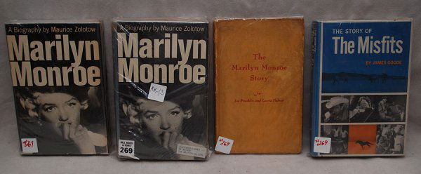 4 Marilyn Monroe books sold together. 2 by Maurice: 4 Marilyn Monroe books sold together. 2 by Maurice Zolotow both inscribed/signed by author- one is 1st British edition. The Misfits by Goode also inscribed & signed by author. The Marilyn Monroe Story